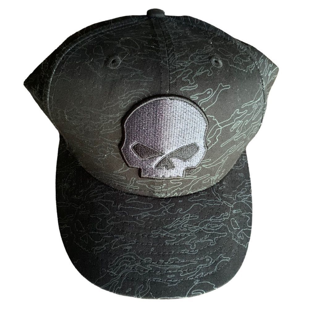 New Era 59 Fifty Skull Camo Harley Davidson Hat Sz 7 7/8